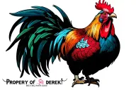 "Property Of:  DEREK's  BIG  WHITE  COCK!" tattoo design idea