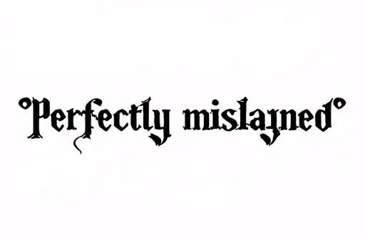 "Perfectly misaligned " tattoo design idea