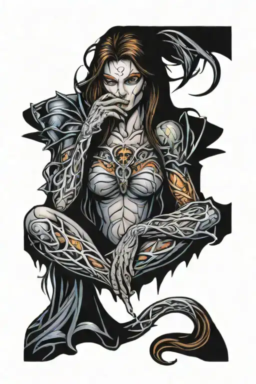 see no evil speak no evil witchblade angel tattoo design idea