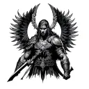 Warrior Protector tattoo design idea