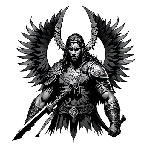 Warrior Protector tattoo design idea