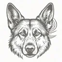 German Shepard sun shine tattoo design idea