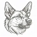 German Shepard sun shine tattoo design idea