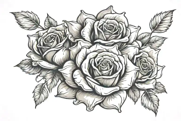 roses tattoo design idea
