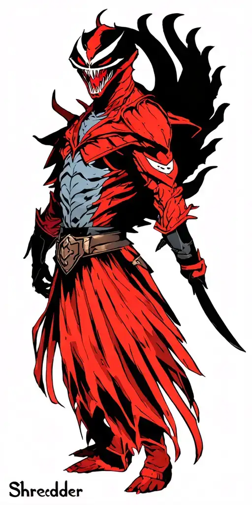 those character : Shredder. Venom  makoto shishio tattoo design idea