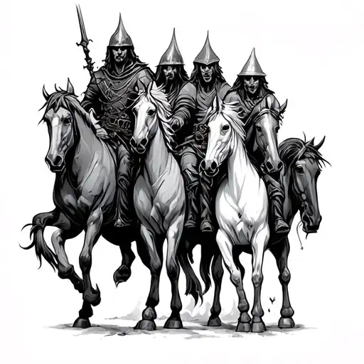 four horsemen of the apocalypse  tattoo design idea