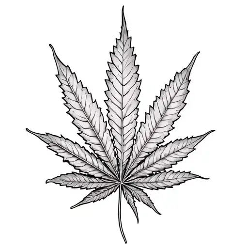 Marijuana leaf morphing tattoo design idea