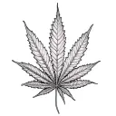 Marijuana leaf morphing tattoo design idea