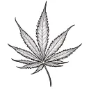 Marijuana leaf morphing tattoo design idea