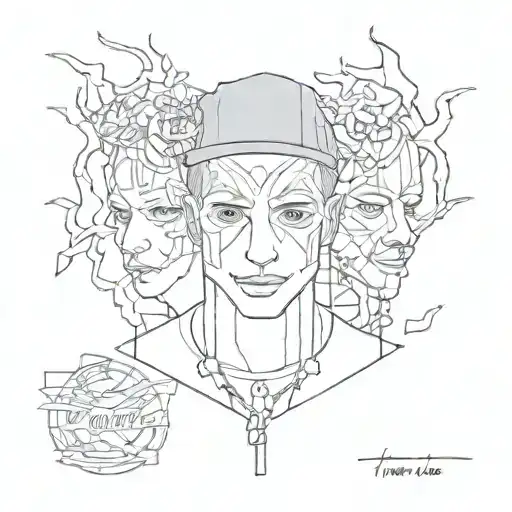 create a tattoo inspired by the band twenty one pilots tattoo design idea