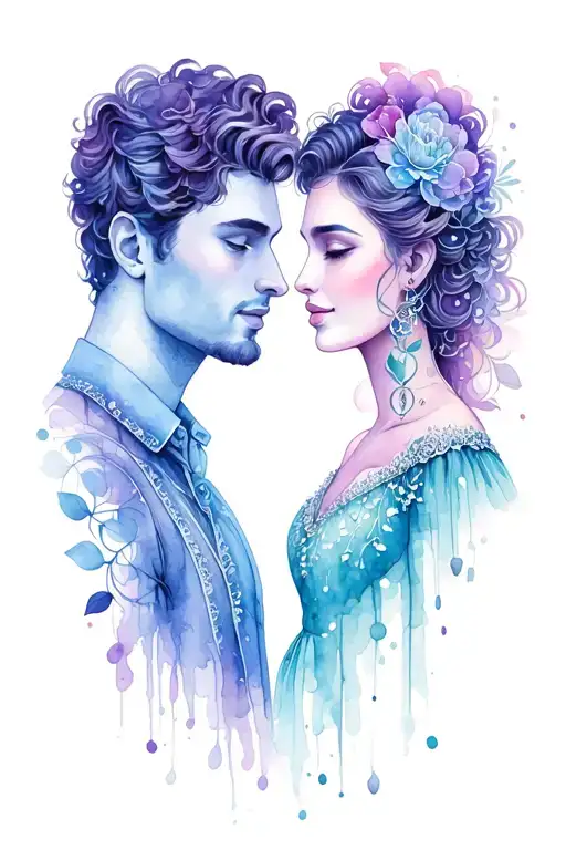 Something to celebrate my husband and I. Married, 7 children, he is aquarian, I am Capricorn.  tattoo design idea