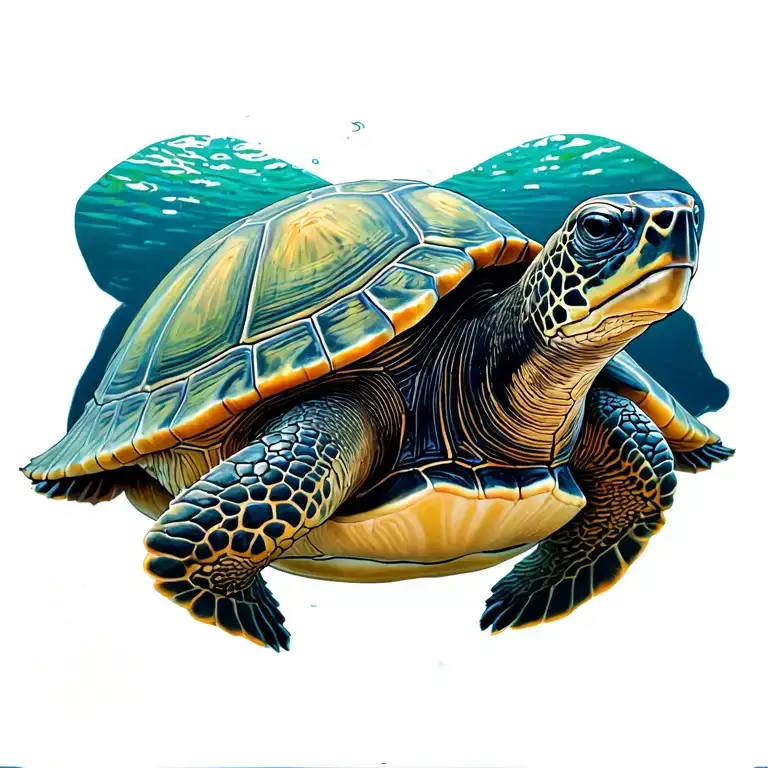 Shellback turtle equator tattoo tattoo design idea