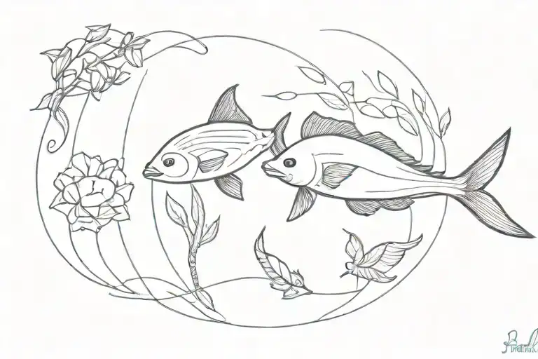 paula, aquarium, mirano tattoo design idea