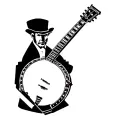 Banjo & Harmonica tattoo design idea