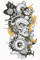 stalker and sunrise tattoo design idea