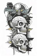 stalker and sunrise tattoo design idea