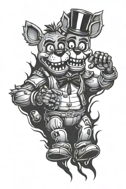 five nights at freddy's tattoo design idea