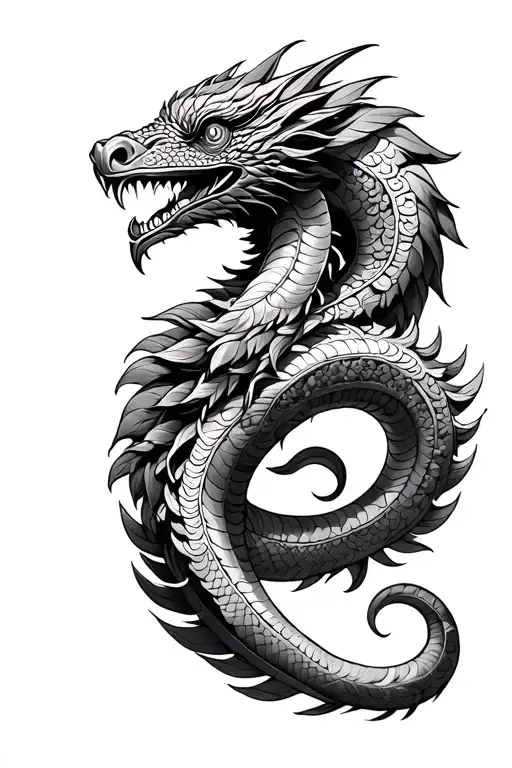 quetzalcoatl feathered serpent tattoo design idea