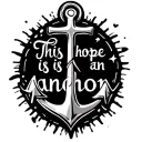 "This hope is an anchor" anchor cross tattoo design idea