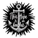 "This hope is an anchor" anchor cross tattoo design idea