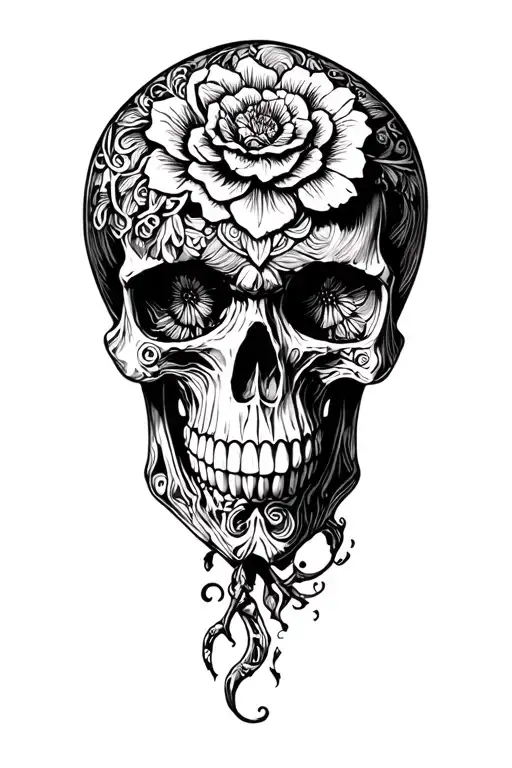 skull tattoo design idea