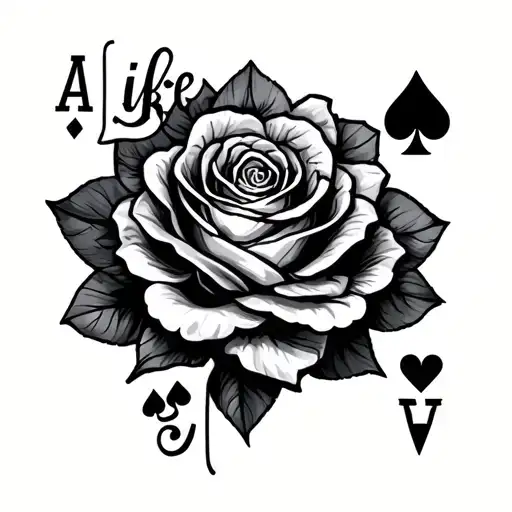 life's a gamble style inspired tattoo design idea