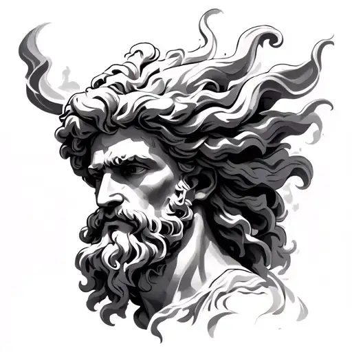 zeus god tattoo design idea