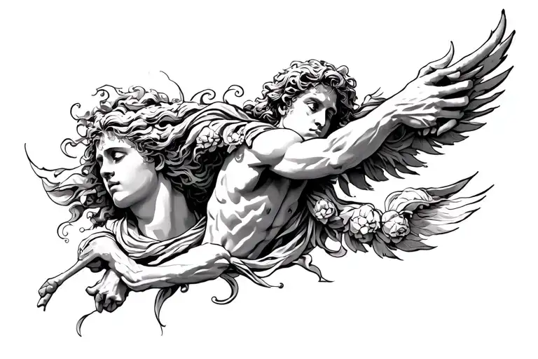 Greek mythology tattoo that represents fighting depression tattoo design idea