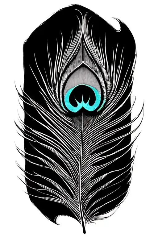 Peacock feather with shivas third tattoo design idea