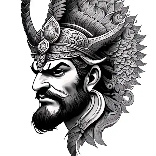 ravana tattoo design idea