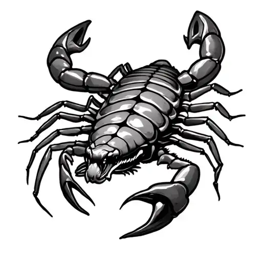 scorpion emerging tattoo design idea