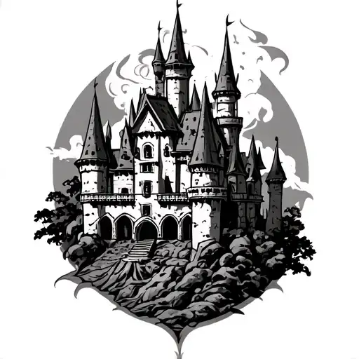 Rave  Castle tattoo design idea