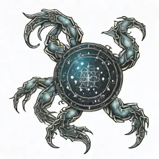 Cancer Virgo Scorpio constellation tattoo design idea