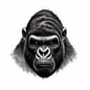 Angry Gorilla Face tattoo design idea