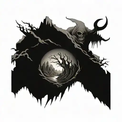 Valley of the shadow of death tattoo design idea