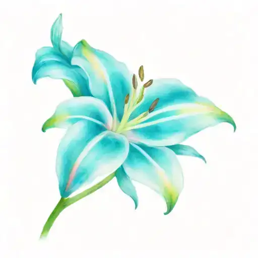 stargazer lily flower tattoo design idea
