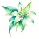 stargazer lily flower tattoo design idea