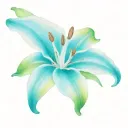 stargazer lily flower tattoo design idea