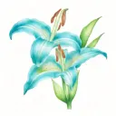 stargazer lily flower tattoo design idea