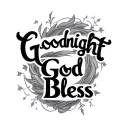 Goodnight God Bless tattoo design idea