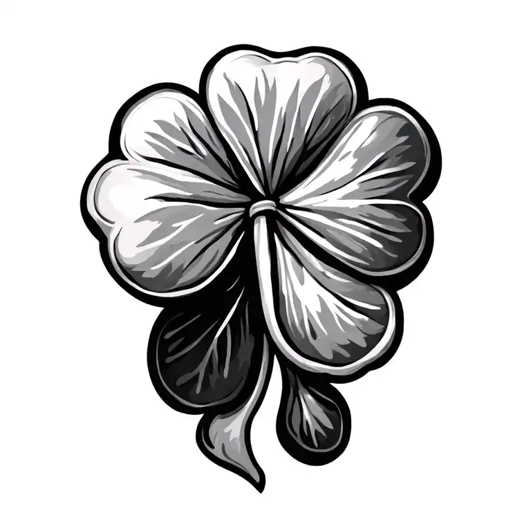 VSG 5 leaf clover tattoo design idea