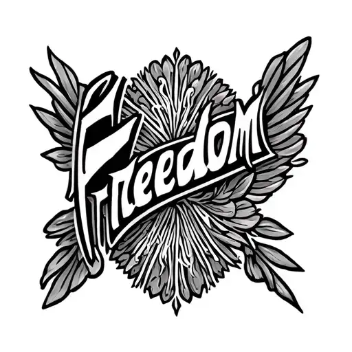 "Freedom" Two Word Ambigram Generator tattoo design idea