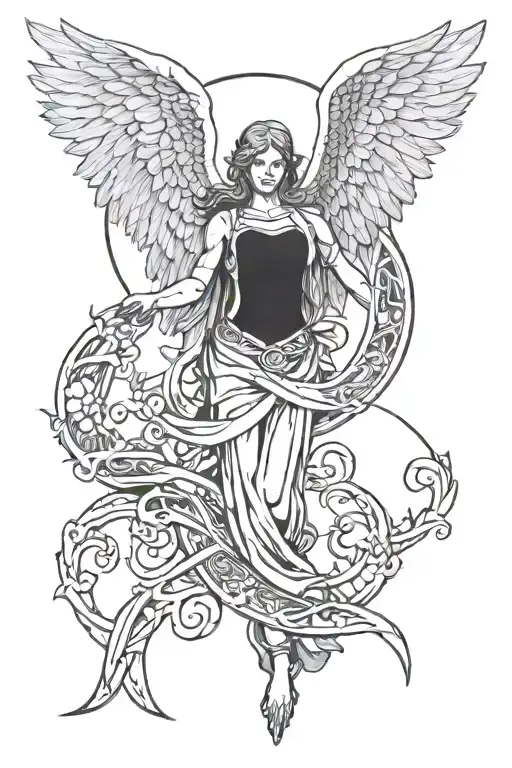 arc angel michael tattoo design idea