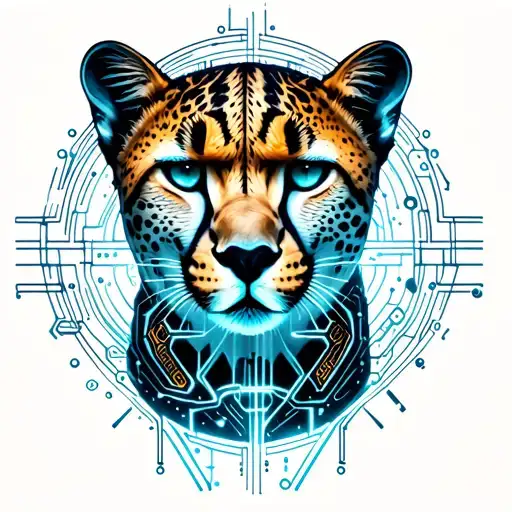 cheetah tattoo design idea