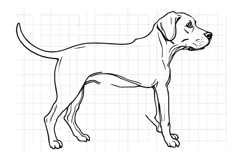 Rhodesian Ridgeback tattoo design idea