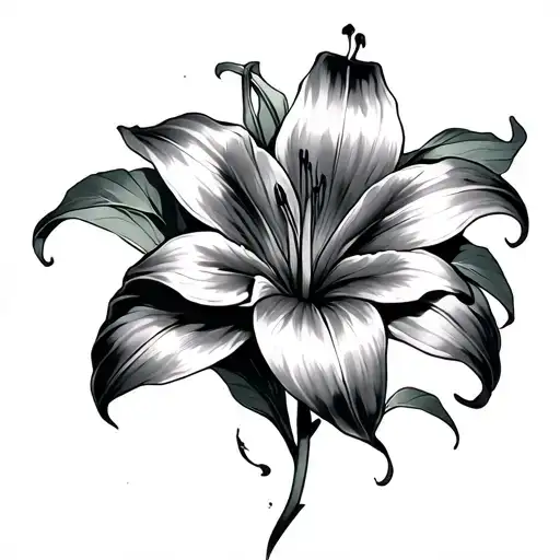 Death Lily tattoo design idea