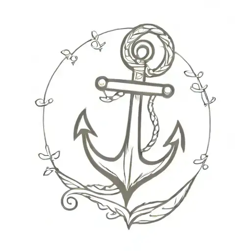 anchor with psalm 23 verse tattoo design idea