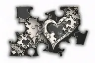 puzzle piece with a heart shape tattoo design idea