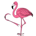 flamingo standing tattoo design idea