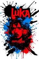 black name Luka with Shadowsa and black, Blue and red backgroumd tattoo design idea